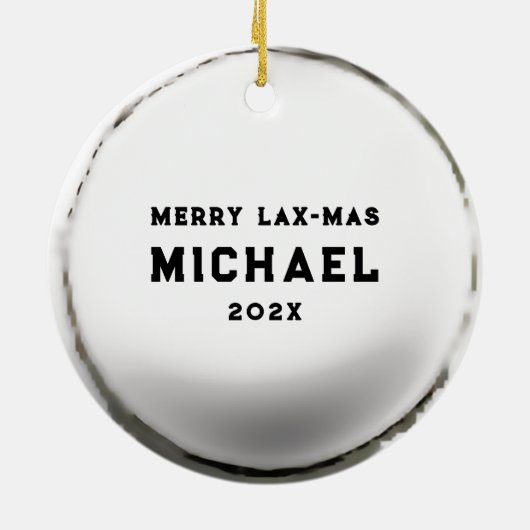 Lacrosse Holiday Gift Keramisch Ornament (Achterkant)