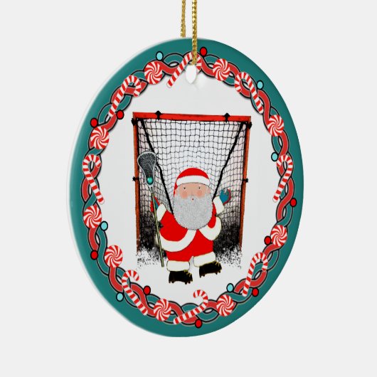 Lacrosse Holiday Gift Keramisch Ornament (Rechts)