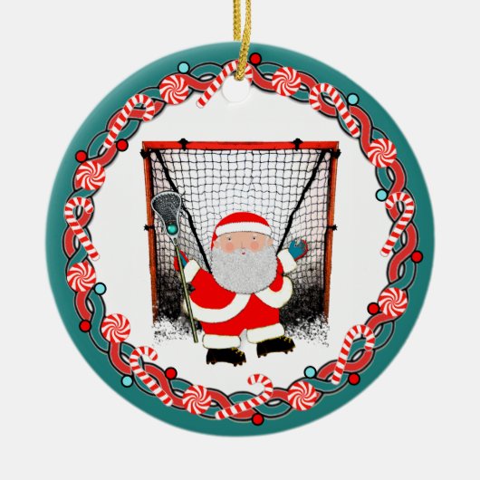 Lacrosse Holiday Gift Keramisch Ornament (Voorkant)