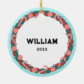 Lacrosse Holiday Gift Keramisch Ornament (Achterkant)