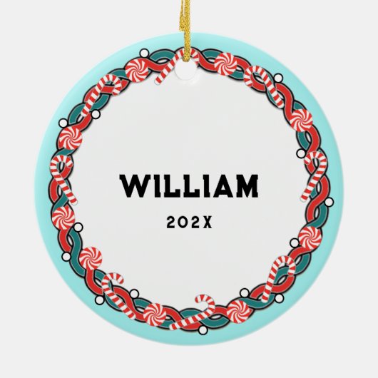 Lacrosse Holiday Gift Keramisch Ornament (Achterkant)