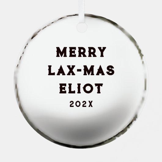Lacrosse Holiday Gift Metalen Ornament (Achterkant)