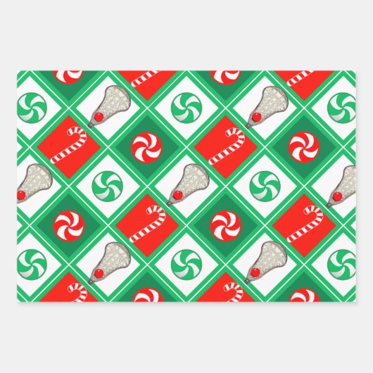 Lacrosse Holiday Gift Wrapping Paper (Voorkant 3)