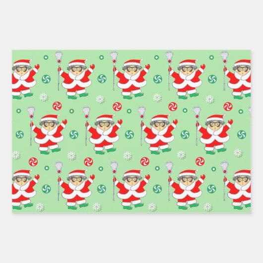 Lacrosse Holiday Gift Wrapping Paper (Voorkant)