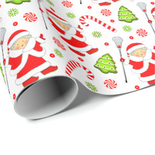 Lacrosse Holiday Gift Wrapping Paper Cadeaupapier