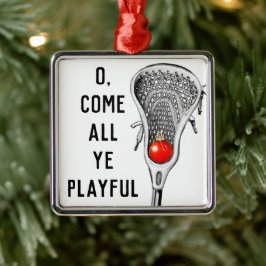 Lacrosse Holiday Gifts Metal Ornament