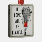Lacrosse Holiday Gifts Metal Ornament (Rechts)