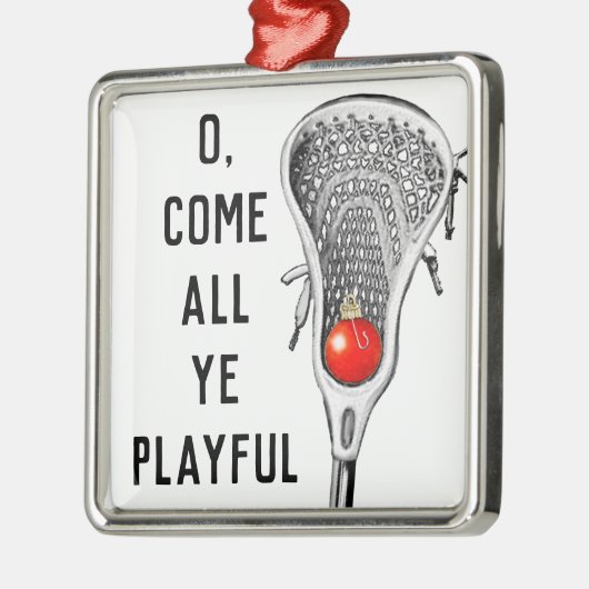 Lacrosse Holiday Gifts Metal Ornament (Links)