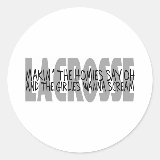 Lacrosse Humor Homies Sticker (Voorkant)