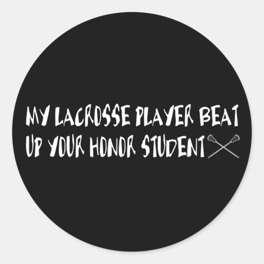 Lacrosse Humor Honor Sticker (Voorkant)