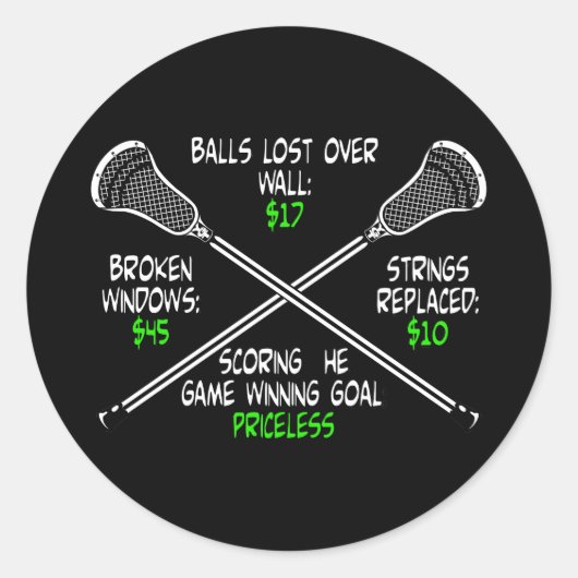 Lacrosse Humor Onbetaalbaar 2 Sticker (Voorkant)