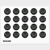 Lacrosse Humor onbetaalbaar Ronde Sticker (Vel)