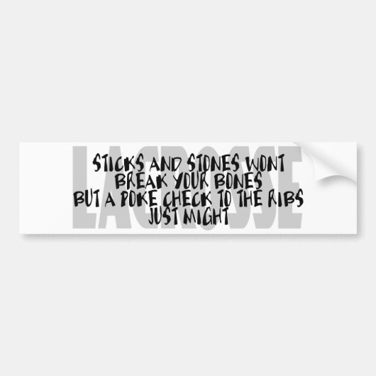 Lacrosse Humor Sticks Bumpersticker (Voorkant)