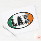 Lacrosse Ierland Lax vlag Ovale Sticker (Envelop)