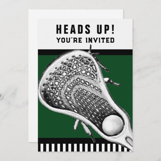 Lacrosse-injecties Kaart (Voorkant / Achterkant)