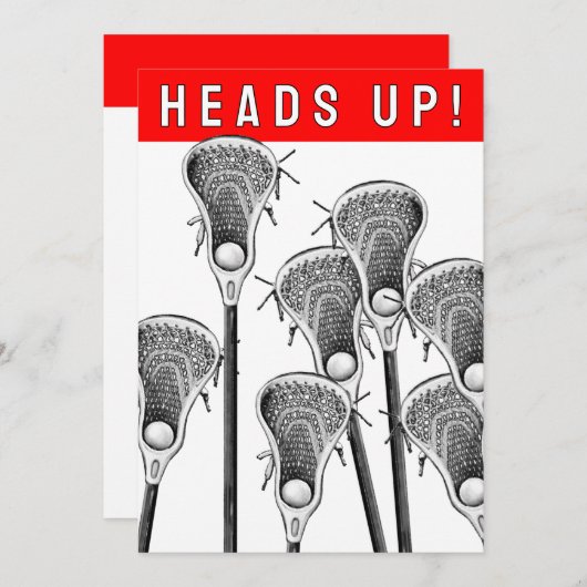 Lacrosse-injecties Kaart (Voorkant / Achterkant)