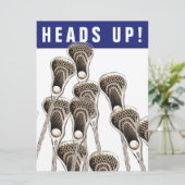 Lacrosse Invitation Kaart (Staand voorkant)