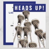 Lacrosse Invitation Kaart (Voorkant / Achterkant)