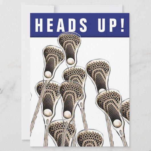 Lacrosse Invitation Kaart (Voorkant)