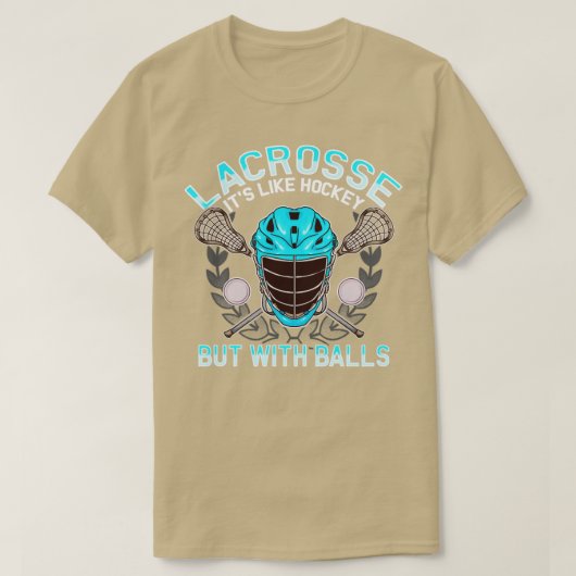 Lacrosse is een hekkenslijm, maar met een buis LAX T-shirt (Design voorkant)