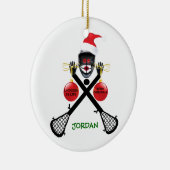 Lacrosse is het kerstleven keramisch ornament (Rechts)