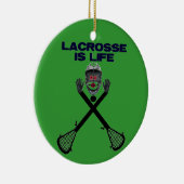Lacrosse is het leven keramisch ornament (Rechts)