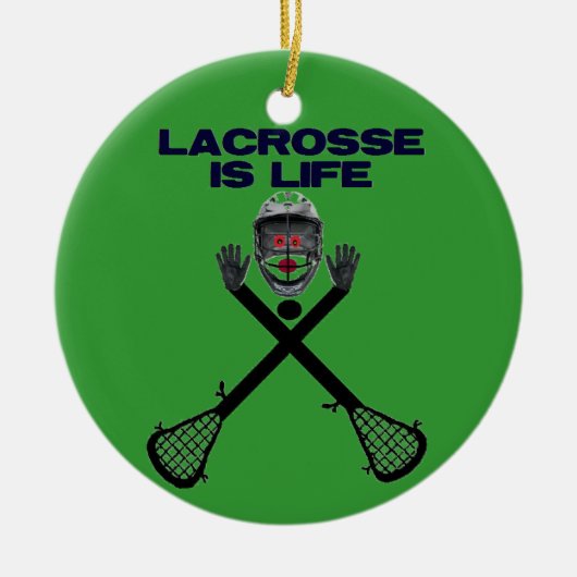 Lacrosse is het leven keramisch ornament (Voorkant)