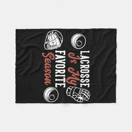 Lacrosse is mijn favoriete seizoen fleece deken (Voorkant (Horizontaal))