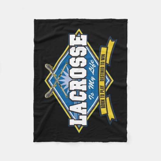Lacrosse is mijn leven fleece deken (Voorkant)