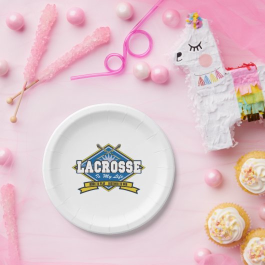 Lacrosse is mijn leven papieren bordje (Feest)