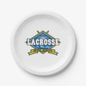 Lacrosse is mijn leven papieren bordje (Voorkant)