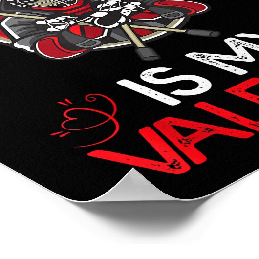 Lacrosse is mijn Valentijn Lacrosse Valentijnsdag Poster (Hoek)