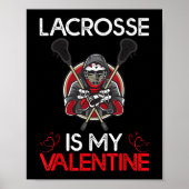 Lacrosse is mijn Valentijn Lacrosse Valentijnsdag Poster (Voorkant)