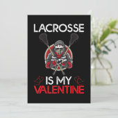 Lacrosse is mijn Valentijn Lacrosse Valentijnsdag Save The Date (Staand voorkant)