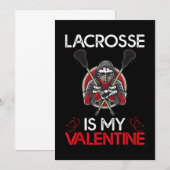 Lacrosse is mijn Valentijn Lacrosse Valentijnsdag Save The Date (Voorkant / Achterkant)