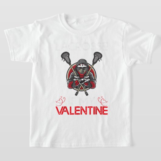 Lacrosse is mijn Valentijn Lacrosse Valentijnsdag T-shirt (Laagn)