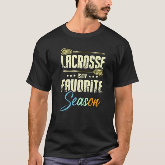 Lacrosse is my favorite season Premium T-shirt (Voorkant)