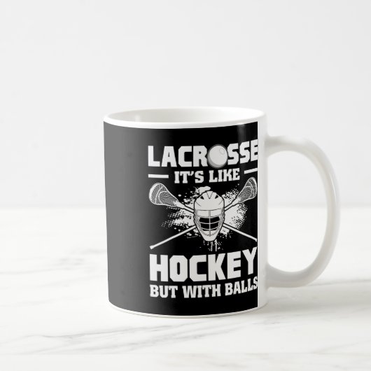 Lacrosse It's Like Hockey But With Funny Player  Koffiemok (Rechts)