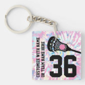 Lacrosse Jersey Number Team Sportnaam Sleutelhanger (Voorkant)