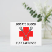 Lacrosse-kaarten doneren briefkaart (Staand voorkant)
