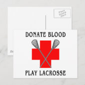 Lacrosse-kaarten doneren briefkaart (Voorkant / Achterkant)