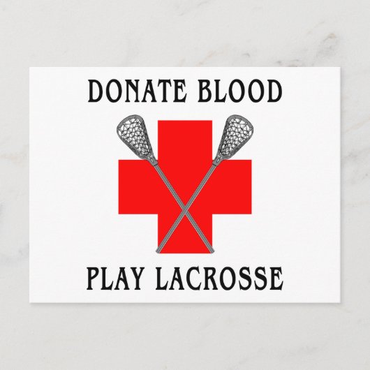 Lacrosse-kaarten doneren briefkaart (Voorkant)