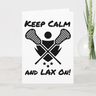 Lacrosse Keep Calm en LAX op Lacrosse Player Kaart