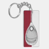 Lacrosse-keeper Aandenken Sleutelhanger (Voorkant Links)