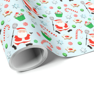 Lacrosse Keeper Kerst Cadeaupapier