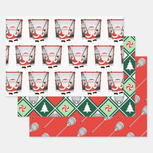 Lacrosse Keeper Kerstcadeau Inpakpapier Vel (Set)