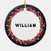Lacrosse keramische kerst ornament cadeau (Achterkant)