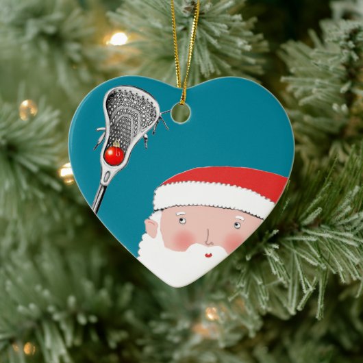 Lacrosse keramische kerstbal als cadeau keramisch ornament (Boom)