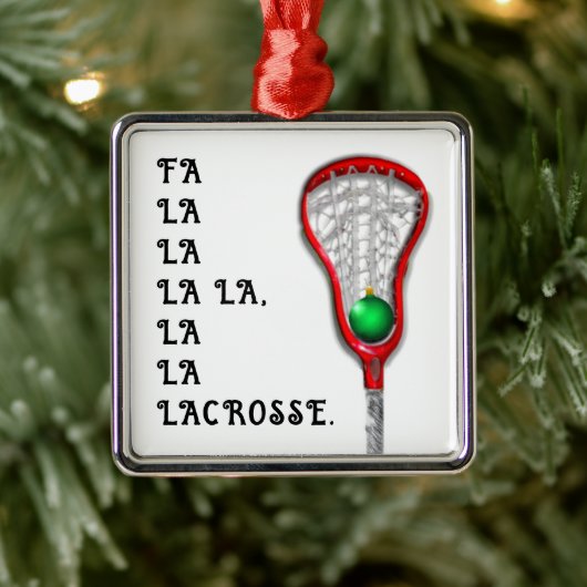 Lacrosse Kerst Cadeau Metalen Ornament (Boom)