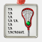 Lacrosse Kerst Cadeau Metalen Ornament (Voorkant)